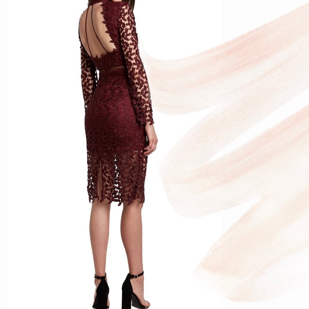 Burgundy lace dress